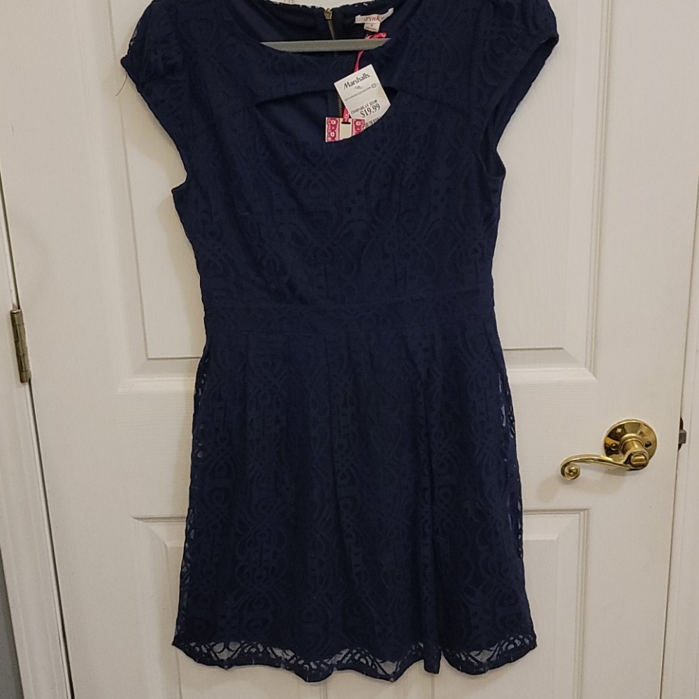 Navy blue lace dress